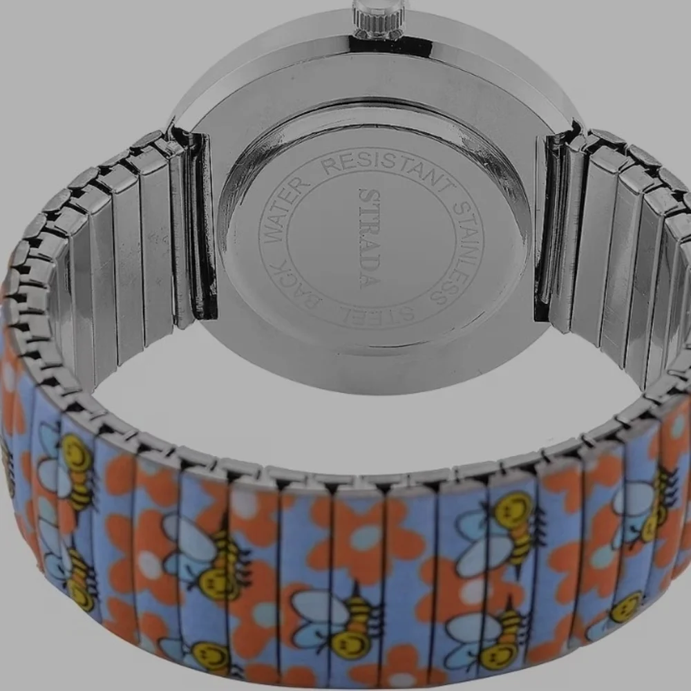 Strada Blue Floral Watch and Scarf Set - Picture 3 of 7